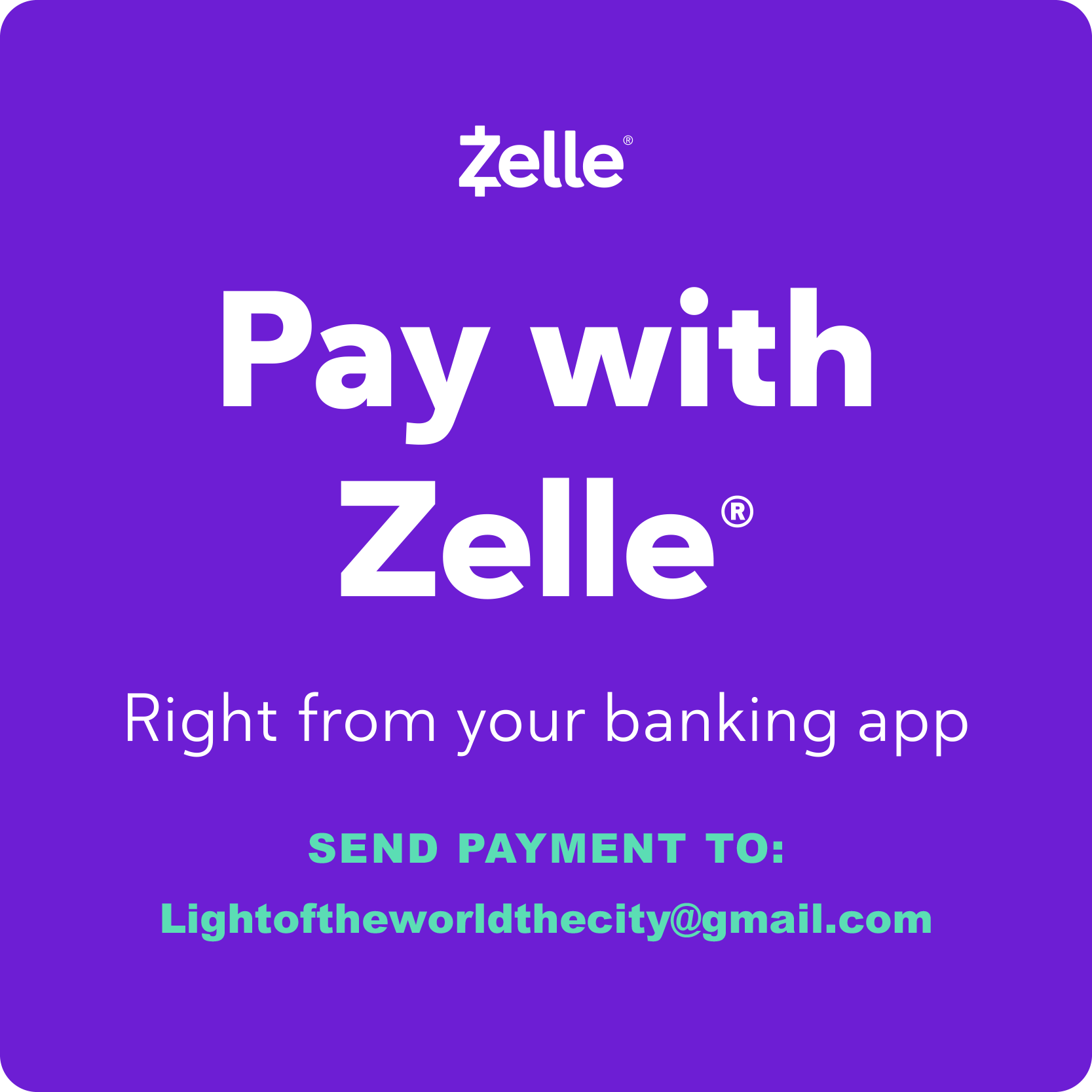 Pay with Zelle